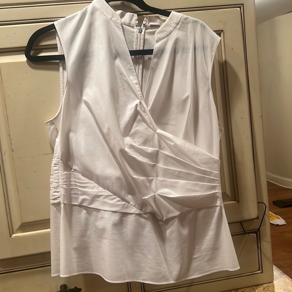 Sleeveless wrap blouse